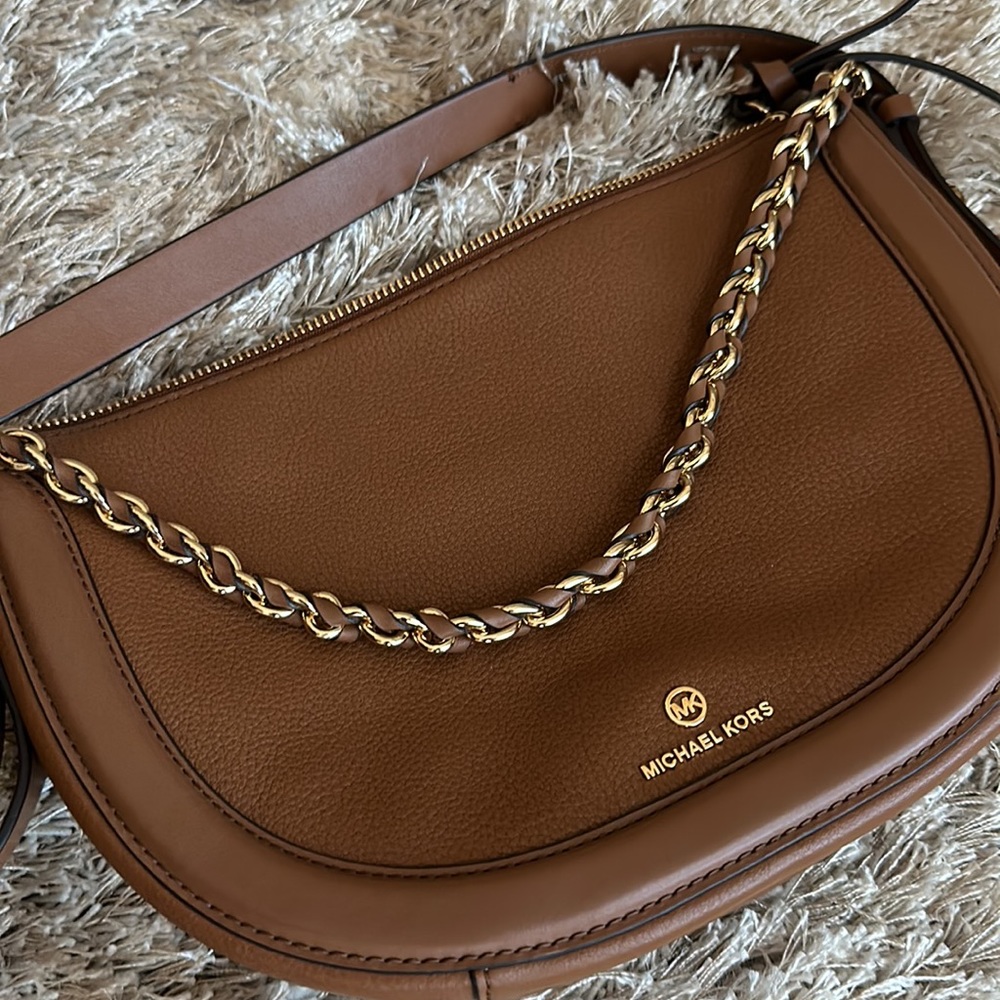 MK Tan leather handbag